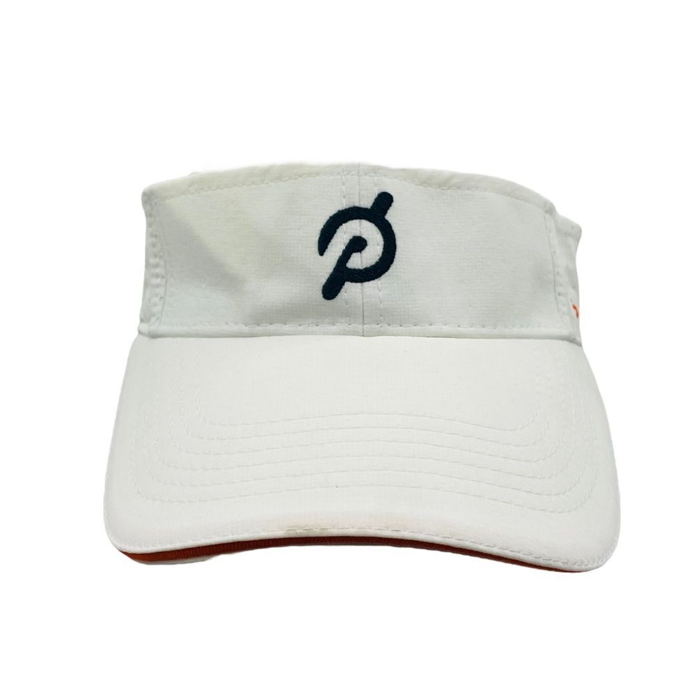 Peloton Unisex Adjustable Visor White Orange